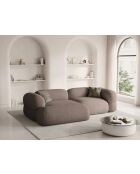 Divano angolare destro modulare Lony Cappuccino a 3 posti - 250x147x68 cm