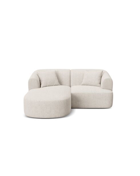 Canapé D'Angle Droit Modulaire Talia 3 Places Beige Clair - 180x156x70 cm