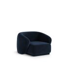 Fauteuil en velours Jane 1 Place Bleu Roi - 93x90x74 cm