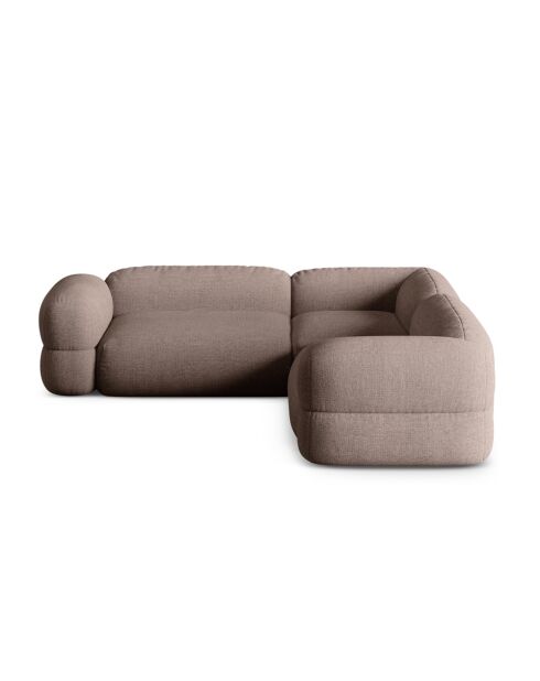 Canapé d'angle symétrique modulable Lony 5 Places Cappuccino - 250x250x68 cm