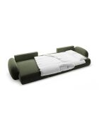 Omkeerbare hoekbank met groene opbergdoos - 362x149x88 cm