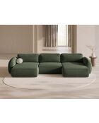 Omkeerbare hoekbank met groene opbergdoos - 362x149x88 cm