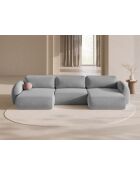 Omkeerbare hoekbank met opbergdoos lichtgrijs - 362x149x88 cm