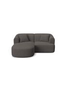 Canapé D'Angle Gauche Modulaire Talia 3 Places Gris - 180x156x70 cm