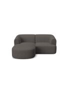 Canapé D'Angle Gauche Modulaire Talia 3 Places Gris - 180x156x70 cm