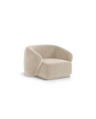 Poltrona Jane 1 Place in velluto beige - 93x90x74 cm