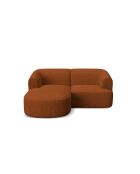 Talia 3-zitsbank in baksteen, modulaire hoekbank, links, 180x156x70 cm