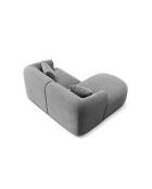 Canapé D'Angle Gauche Velours Modulable Talia 3 Places Gris - 180x156x70 cm