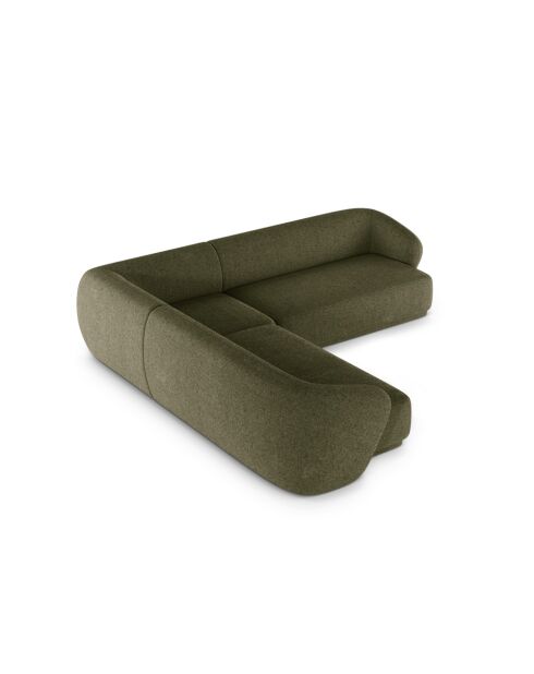 Canapé D'angle Jane 5 Places Vert - 256x256x74 cm
