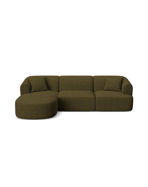 Talia Modulares Ecksofa für 4 Personen, rechts, 256 x 156 x 70 cm, Grün