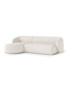 Canapé D'Angle Droit Jane 4 Places Beige Clair - 260x155x74 cm