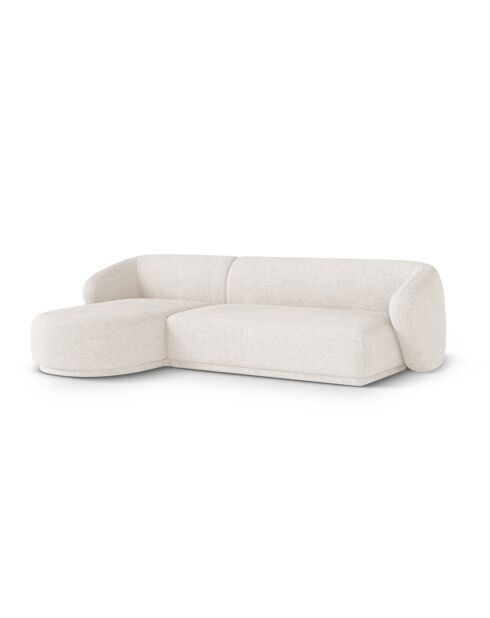 Canapé D'Angle Droit Jane 4 Places Beige Clair - 260x155x74 cm