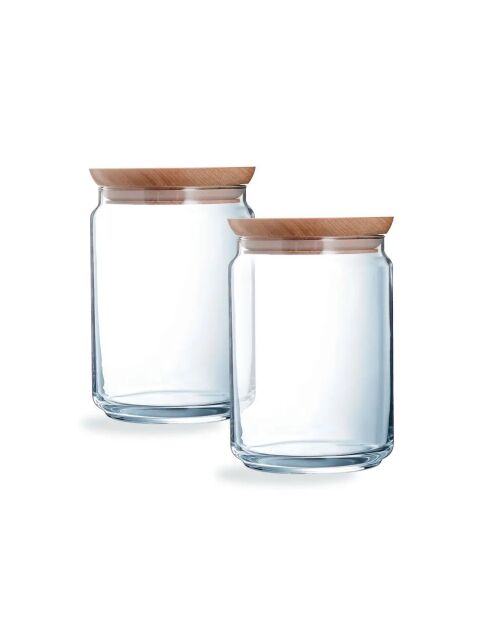 Set mit 2 Aufbewahrungsgläsern — 1 l