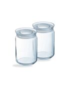 Set mit 2 Aufbewahrungsgläsern mit Glasdeckel - 2x1L