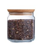 Tarro de vidrio de 75 cl con tapa de madera