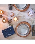 6 graue Suppenteller mit marmorierter Optik - D. 20 cm