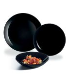 Set de vajilla negro - 18 piezas