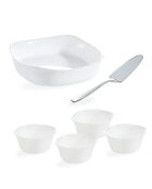 Gebakset: 1 ovenschaal + 4 ramekins + 1 taartvorm