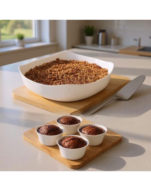 Gebakset: 1 ovenschaal + 4 ramekins + 1 taartvorm