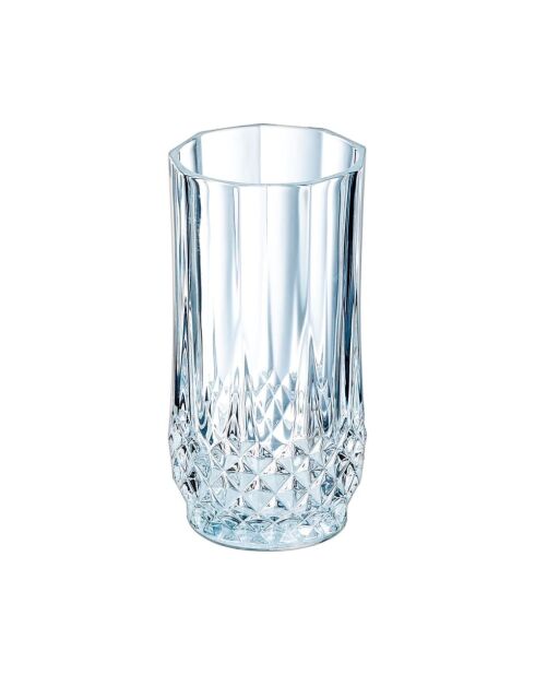 6 ultratransparante waterglazen met vintage design - 28cl