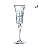 6 champagneglazen van 15 cl