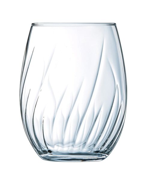 8 glazen met glazen steel 35 cl