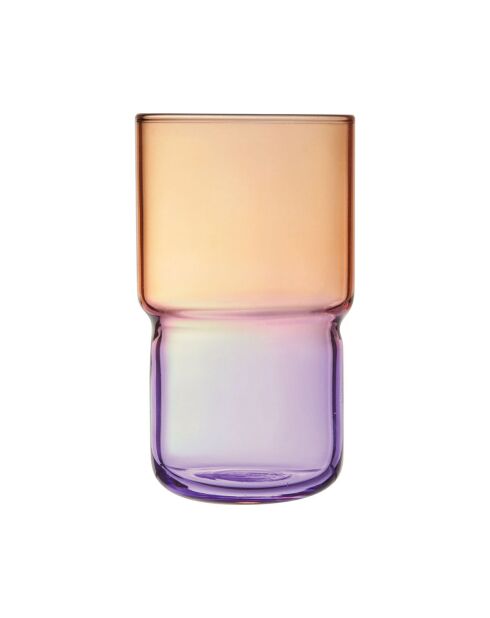 Paars/oranje waterglas - 32 cl