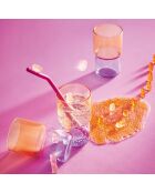 Lila/orangefarbenes Wasserglas - 32 cl