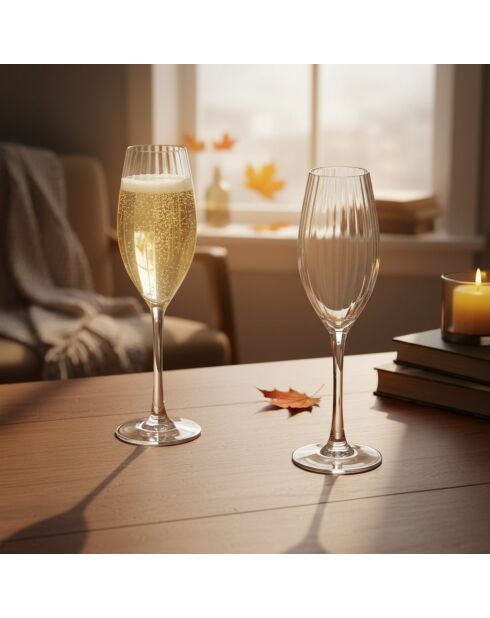 4 champagnefluiten - 20 cl