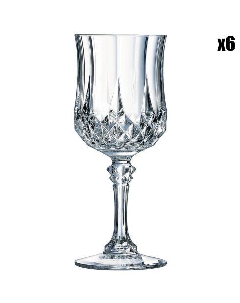 6 ultratransparante steelglazen met een vintage design - 25cl