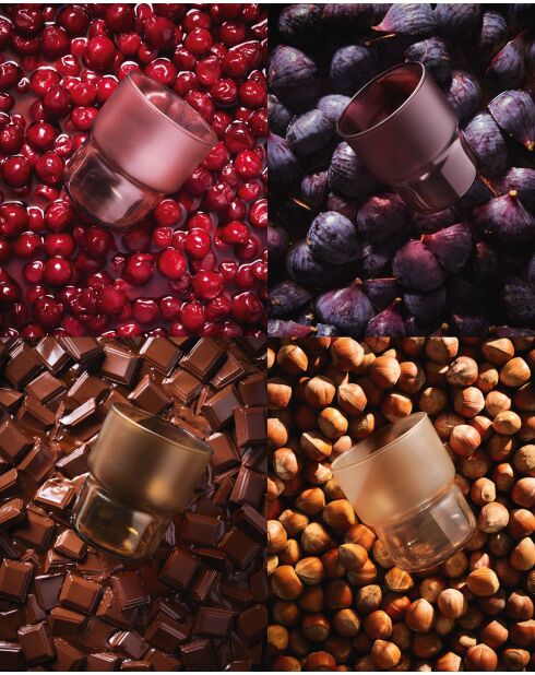 12 veelkleurige getinte glazen waterglazen - 27 cl