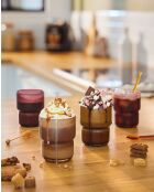 12 vasos de agua de vidrio tintado multicolor - 27 cl