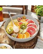 Piatto culinario rotondo in opale grigio - D.30 cm