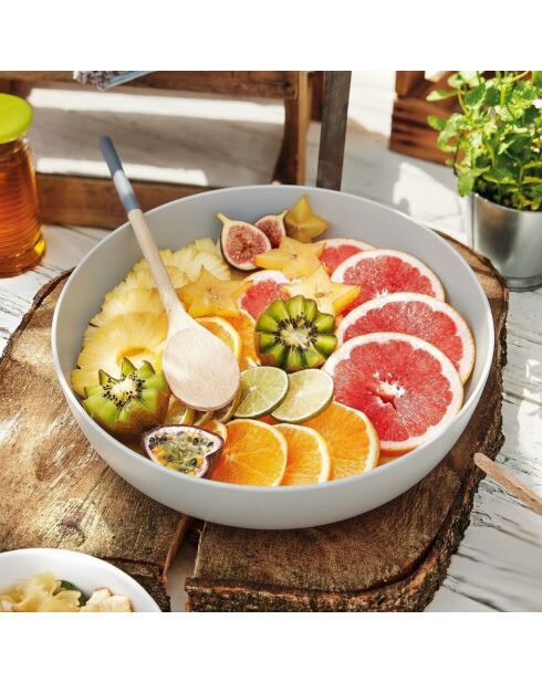 Piatto culinario rotondo in opale grigio - D.30 cm