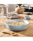 Piatto culinario rotondo in opale grigio - D.22 cm