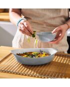 Piatto ovale culinario opale grigio - 32x20 cm