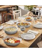 Piatto ovale culinario opale grigio - 32x20 cm