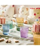 12 veelkleurige Sweetie Pie getinte glazen waterglazen - 25 cl