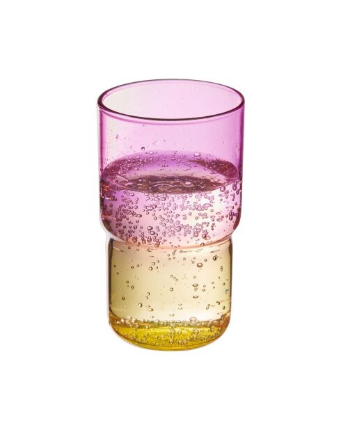 Candy Mix geel/roze waterglas - 32 cl