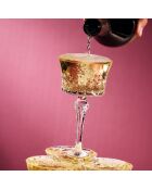 4 transparente Lady Diamond Champagnergläser - 23 cl