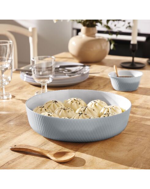 Ronde grijze culinaire opaalschaal - D.26 cm