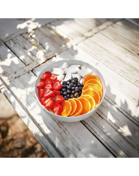 Plat rond en opale culinaire gris - D.26 cm