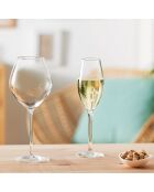 6 Verres à pied Cabernet Vins Jeunes transparents - 35 cl