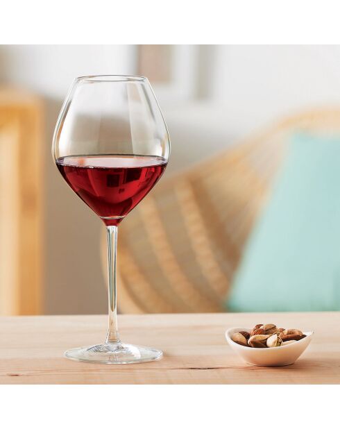 6 Verres à pied Cabernet Vins Jeunes transparents - 35 cl