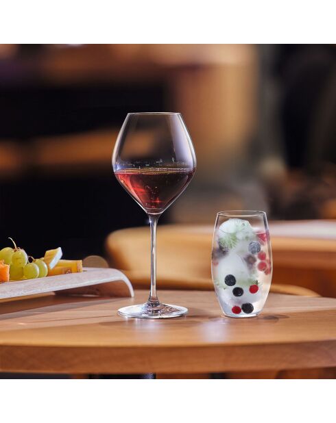 6 Verres à pied Cabernet Vins Jeunes transparents - 35 cl