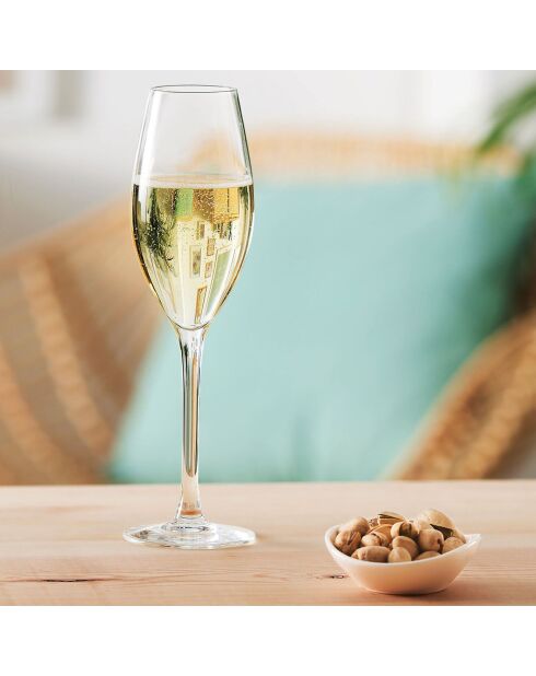 6 Verres à pied Cabernet Vins Jeunes transparents - 35 cl