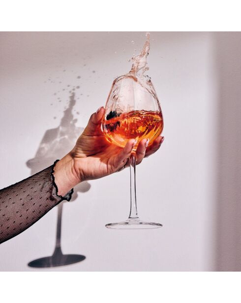 8 vasos con tallo de vidrio - 47 cl