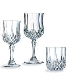 Set van Longchamp transparant glaswerk en waterglazen - 16 stuks