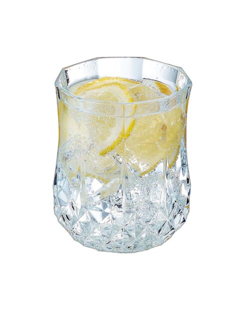 4 vasos bajos Longchamp transparentes - 23 cl