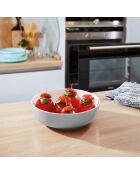 Piatto culinario rotondo in opale grigio - D.22 cm